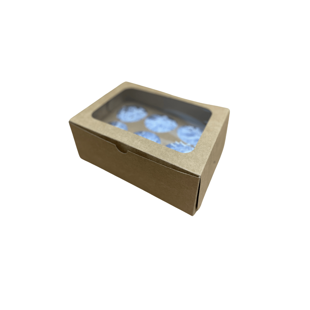 6 Cupcake Box With Insert - Happy Box