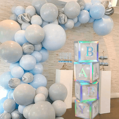 Balloon Decor Boxes ( 4 box set + Stickers ) - Happy Box