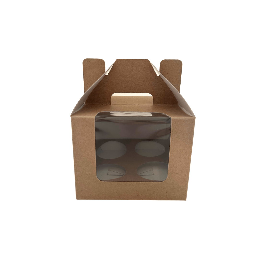 Bento Cake / 4 Cupcake Carrier Box - Happy Box