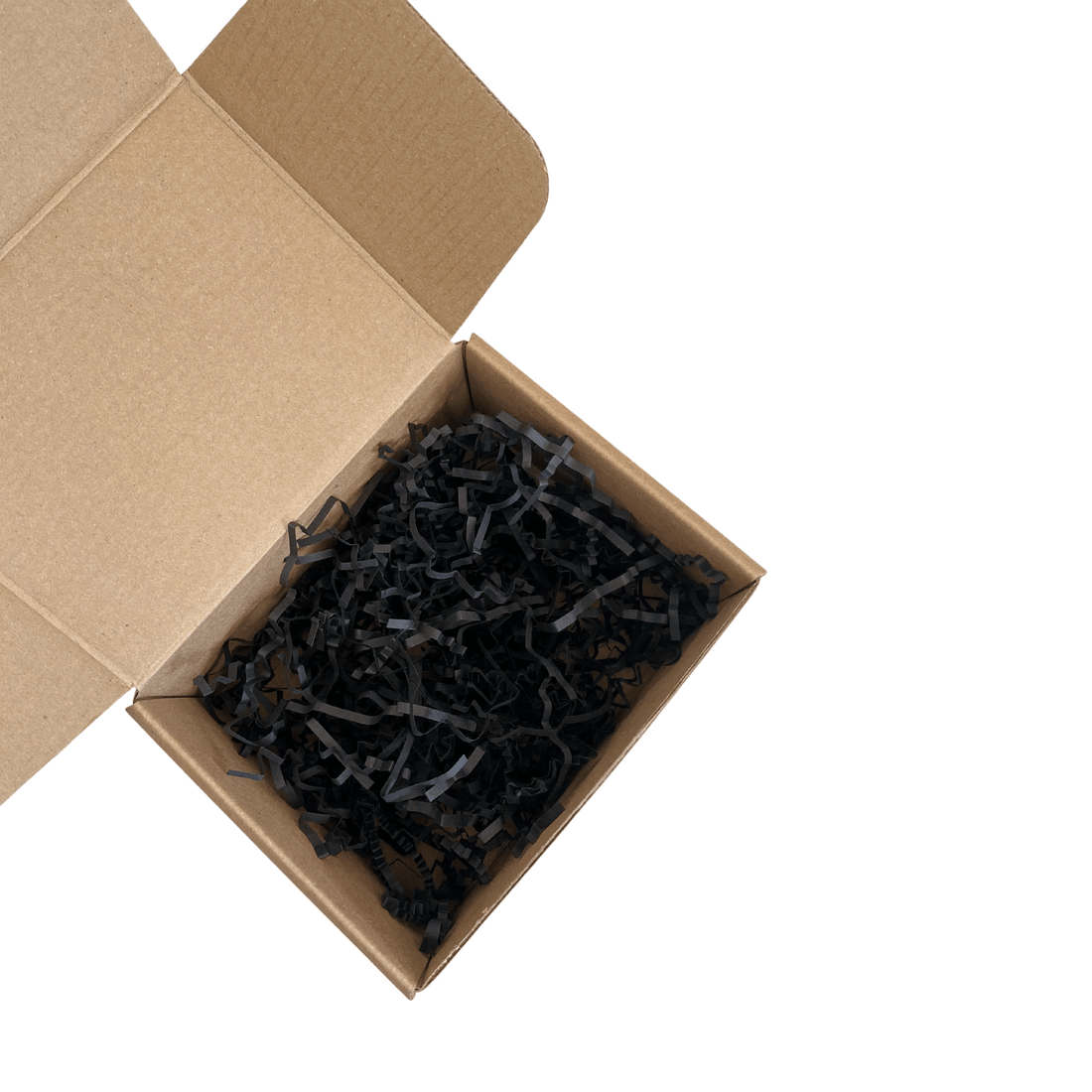 Black Crinkle Shredded Paper - Happy Box