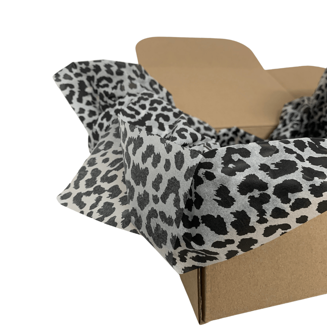 Cheetah Black Printed Tissue Paper ( 5 pack ) - Happy Box