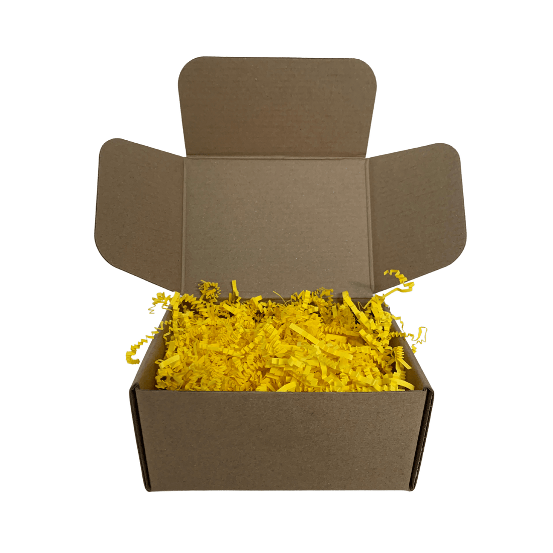Dark Yellow Crinkle Shredded Paper - Happy Box