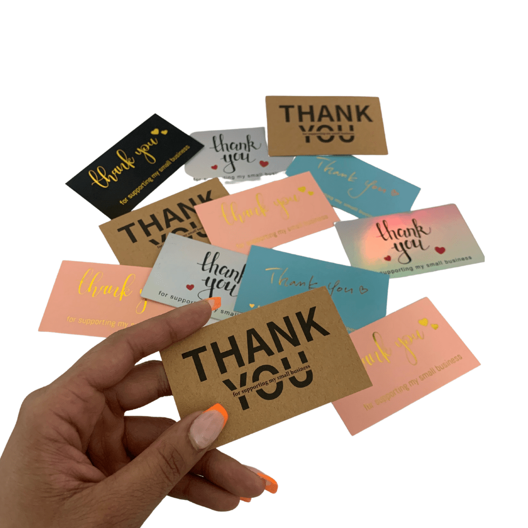 Kraft Thank You Card ( 10 pack ) - Happy Box