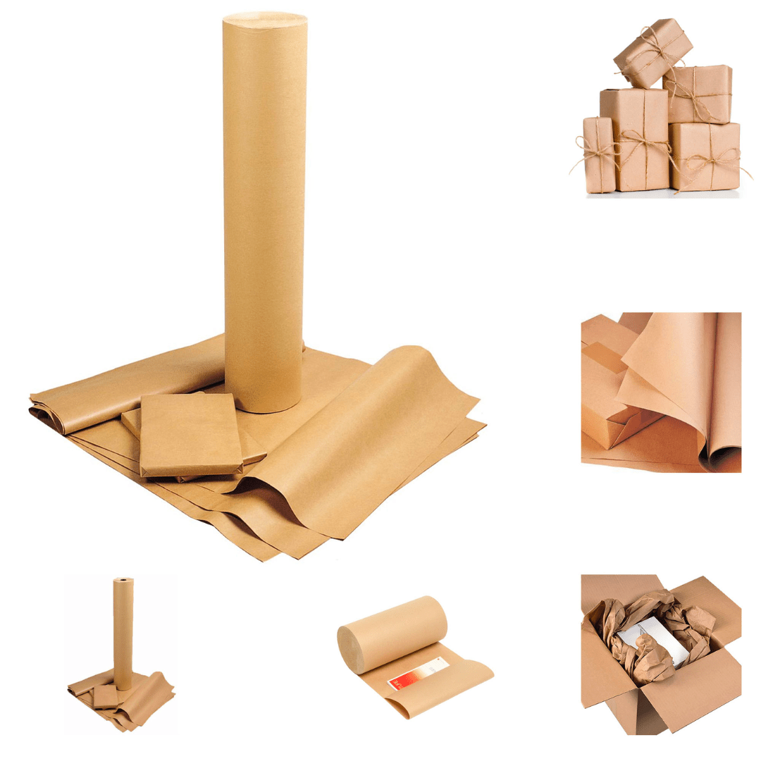 Kraft Wrapping Paper Rolls - Happy Box