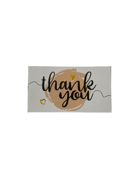 Peach Thank You Card ( 10 pack ) - Happy Box