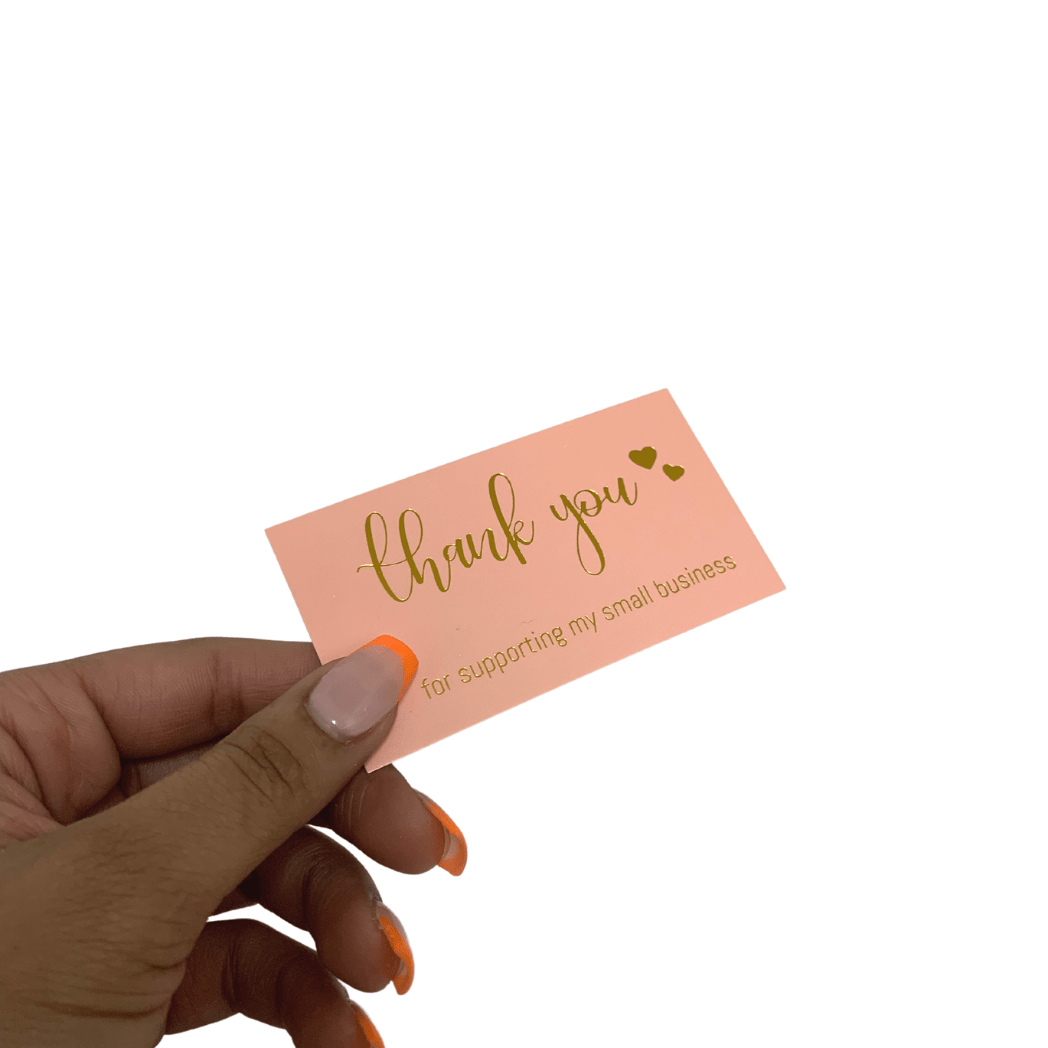 Peach Thank You Card ( 10 pack ) - Happy Box