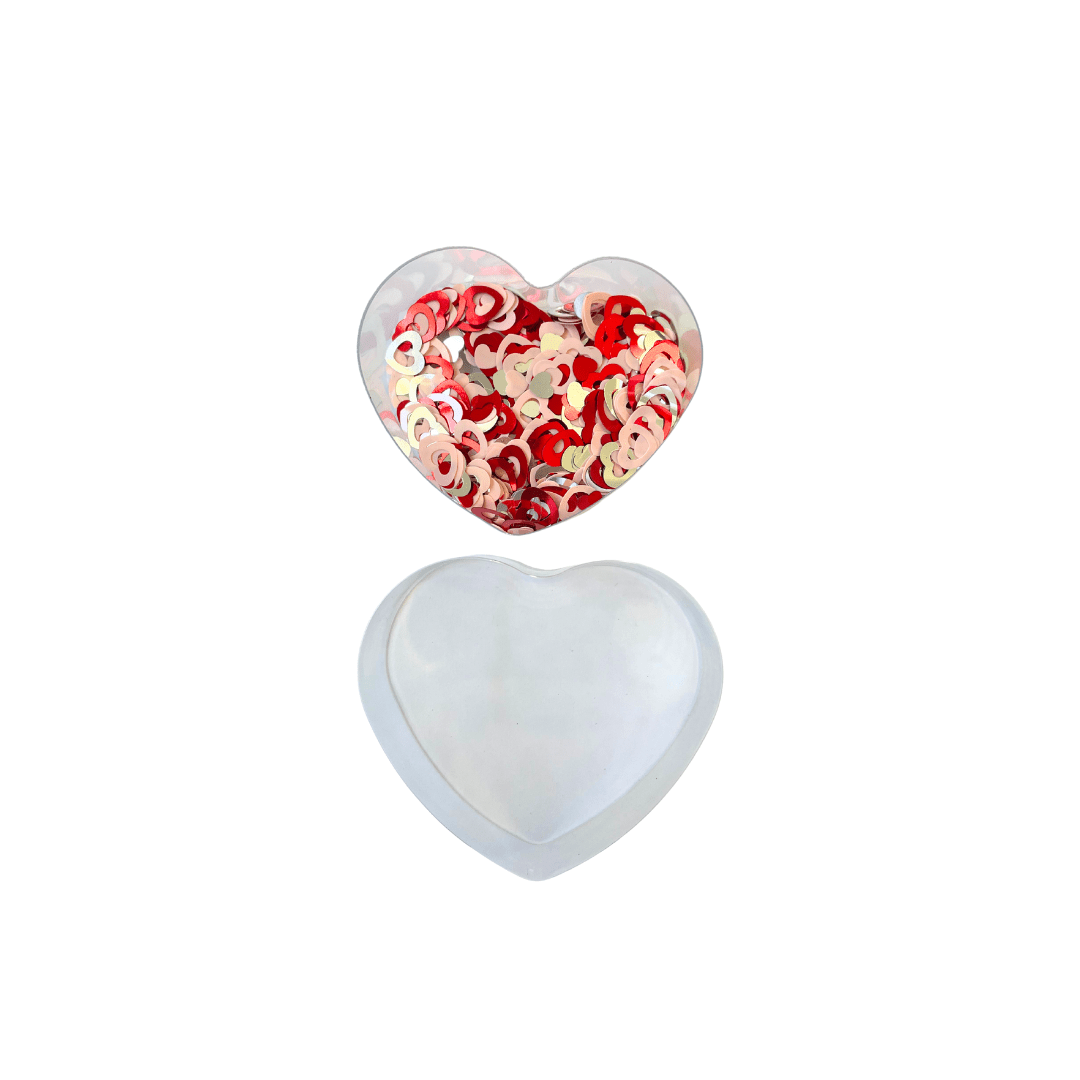 Plastic Heart Small ( Base &amp; Lid ) - Happy Box