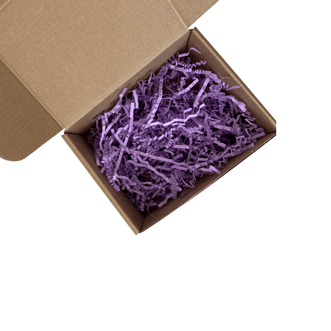 Purple Crinkle Shredded Paper - Happy Box