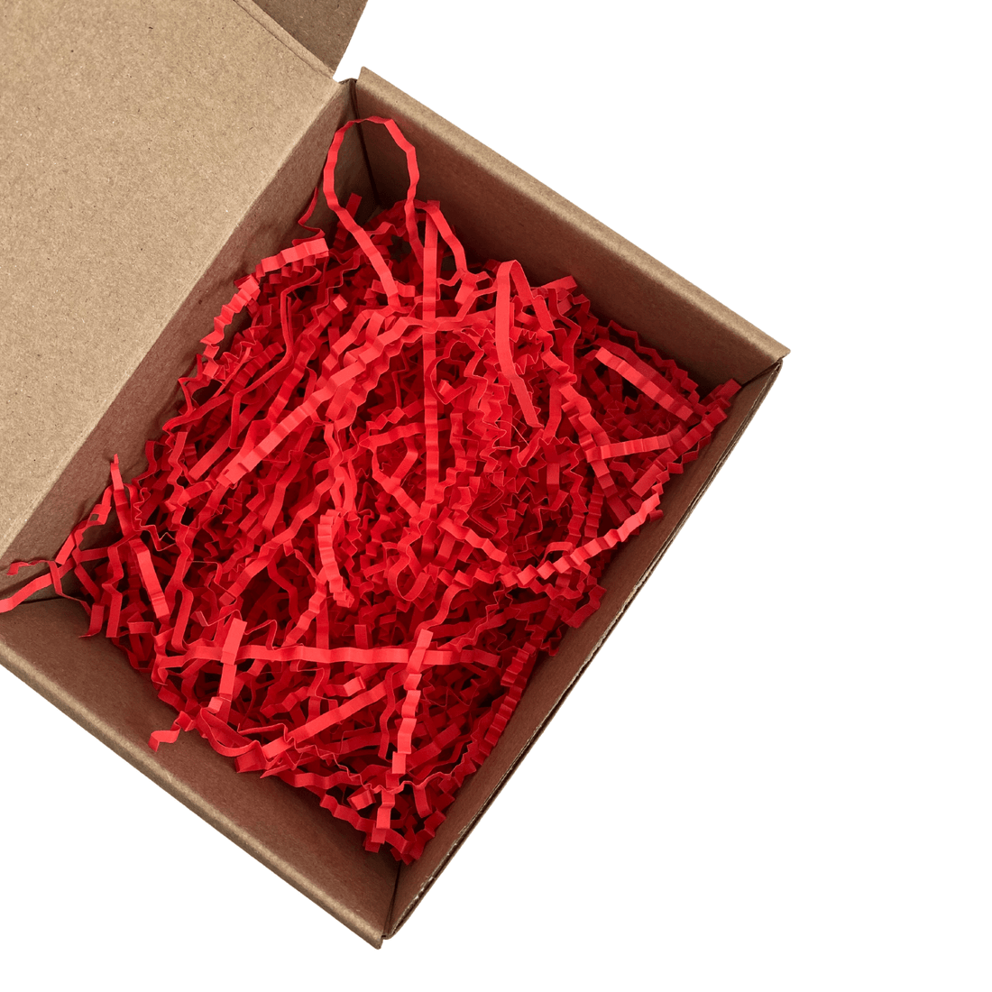 Red Crinkle Shredded Paper - Happy Box